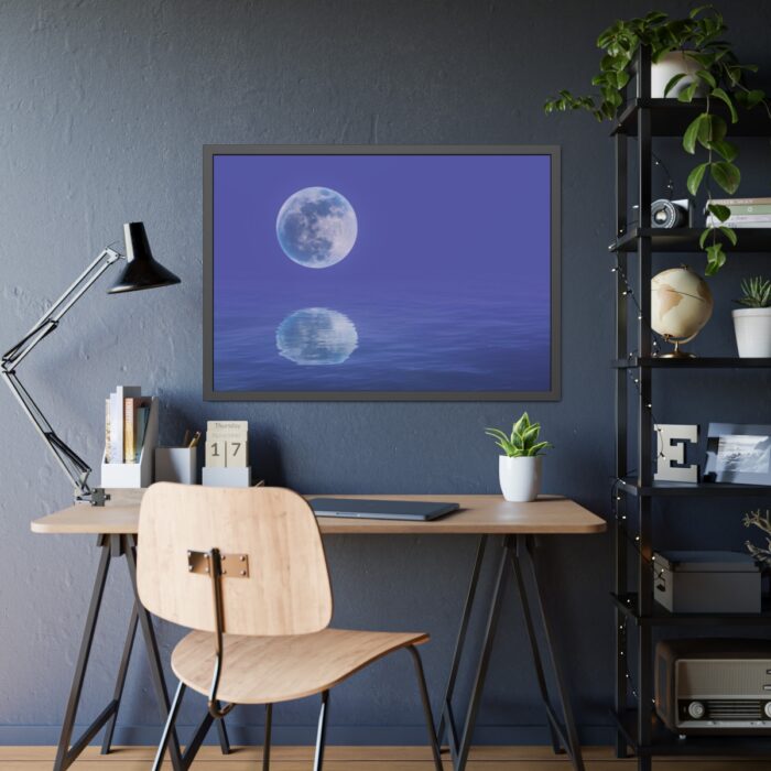 Moon Water Lake Reflection Framed Poster - Image 7
