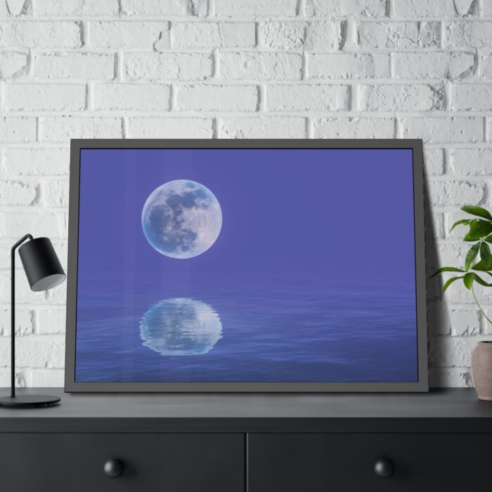 Moon Water Lake Reflection Framed Poster - Image 8