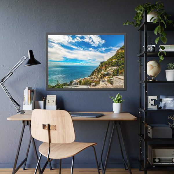 Positano Italy Sea Mediterranean Framed Poster
