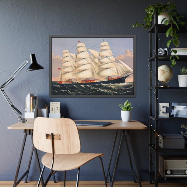 93855-146.jpg Clipper Ship Three Brothers Framed Poster