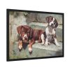 93855-181.jpg Dogs Puppies Vintage Old Framed Poster