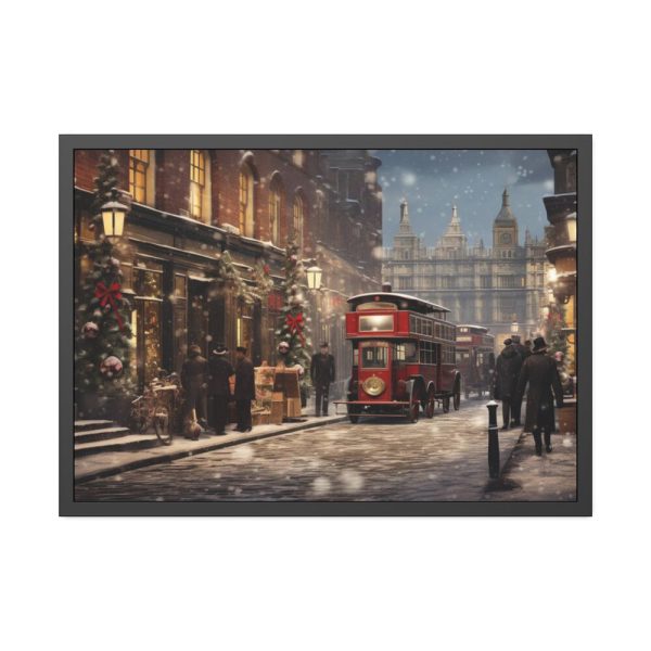 93855-188.jpg Vintage Christmas Street In London Framed Poster