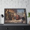 93855-191.jpg Vintage Christmas Street In London Framed Poster