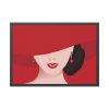 93855-192.jpg Woman In Red Hat Framed Poster