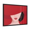 93855-193.jpg Woman In Red Hat Framed Poster