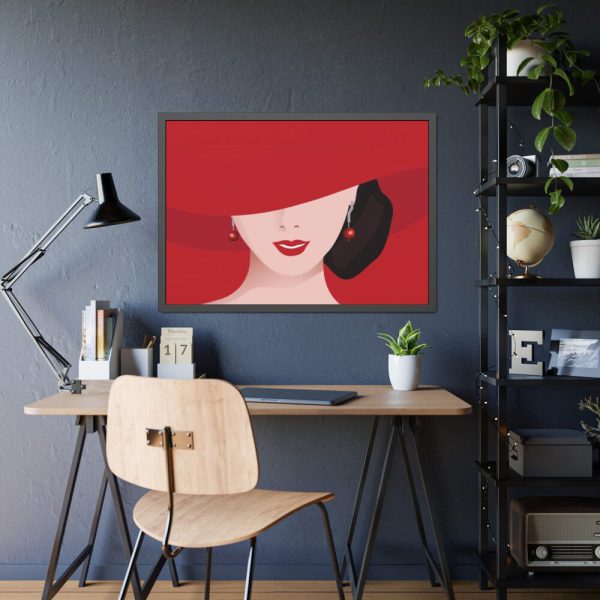 93855-194.jpg Woman In Red Hat Framed Poster