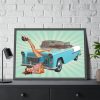 93855-199.jpg Retro Vintage Car Framed Poster