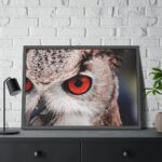 An Owl With Red Eyes Framed Poster - Image 8