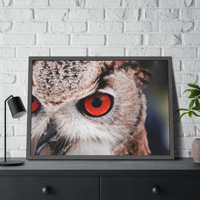 An Owl With Red Eyes Framed Poster - Image 8