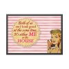 93855-248.jpg Glamorous Retro Woman With Humourous Sign Framed Poster