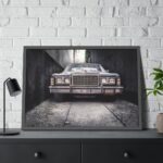 Car Vintage Parking Narrow Framed Poster - Image 8