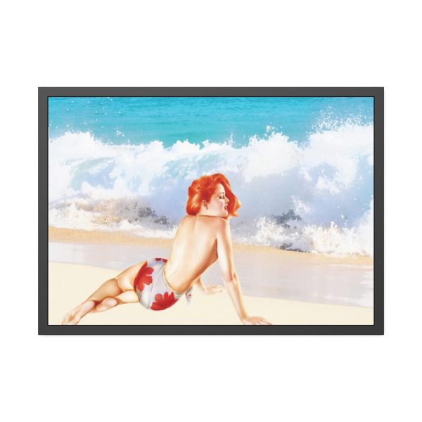 93855-264.jpg Pin-up Girl Beach Beauty Framed Poster