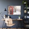 Red Christmas Phone Booth Framed Poster