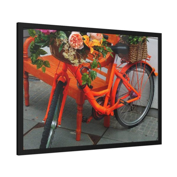 93855-281.jpg Bike Decorated With Flowers Framed Poster
