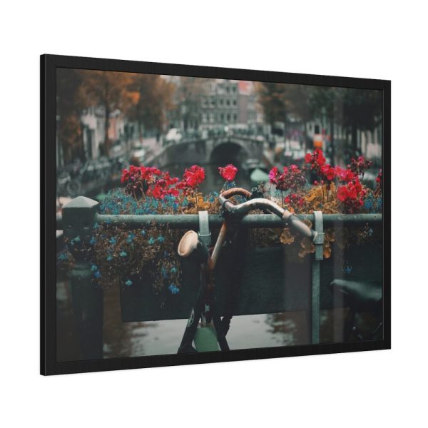 93855-285.jpg Vintage Bike Flowers Framed Poster