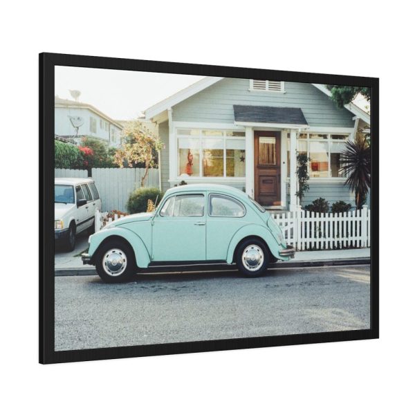 93855-289.jpg Vintage Car and House Framed Poster