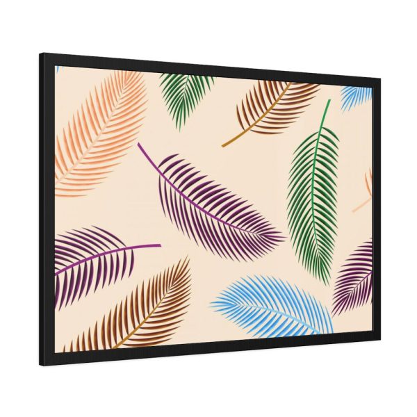 Tropical Leaves Pattern Framed Poster