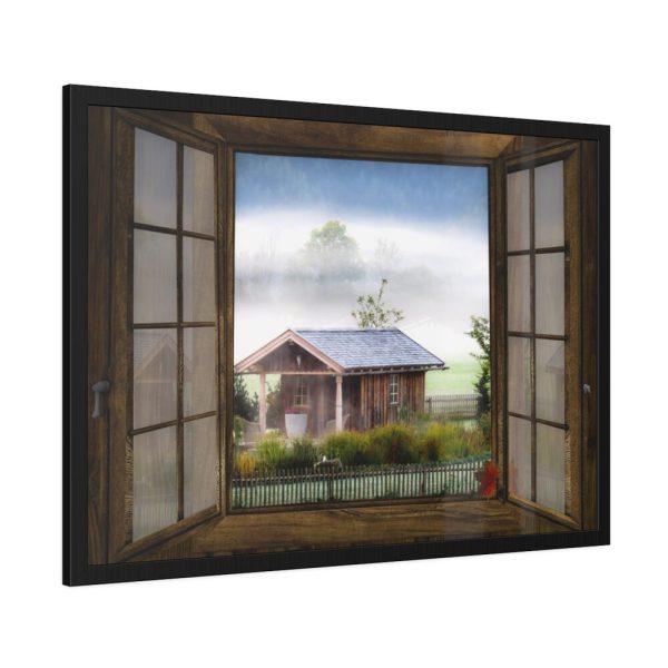 Autumn Outlook Landscape Fog Framed Poster