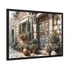 93855-313.jpg Mediterranean Street Scene Framed Poster