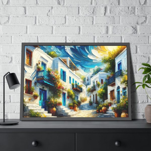 93855-323.jpg Greek Street Mood Framed Poster