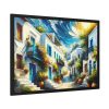 93855-337.jpg Mykonos Architecture and the Sea Framed Poster