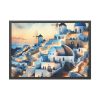 93855-340.jpg Oia Village in Santorini at Night Framed Poster