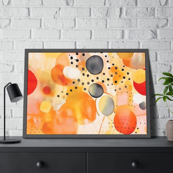 93855-35.jpg Orange Yellow Abstract Artwork Framed Poster