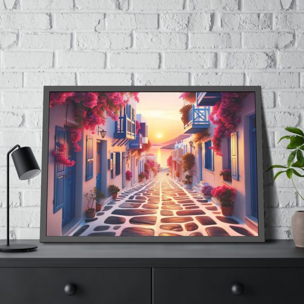 Sunset in Greece Framed Poster
