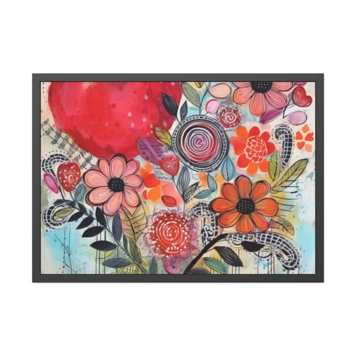 Valentine Doodle Art Paper Framed Poster - Image 5