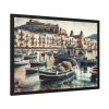 93855-373.jpg Fishing Boats at Cefalu Harbor, Italy Framed Poster