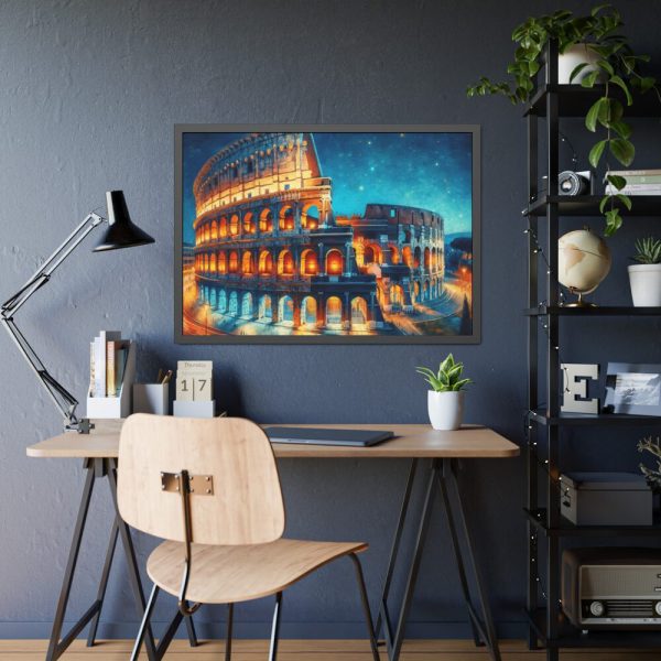 93855-382.jpg Colosseum in Rome During Twilight Framed Poster