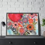 Valentine Doodle Art Paper Framed Poster - Image 8