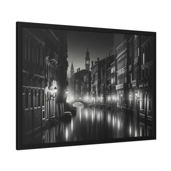 93855-397.jpg Venice Canal at Night Framed Poster