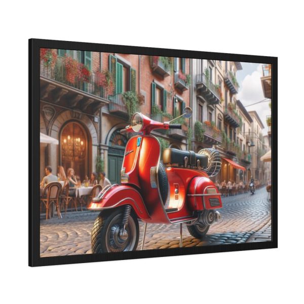 93855-401.jpg Red Vespa in Italy II Framed Poster