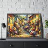 93855-407.jpg Flowerish Street in Italy Framed Poster