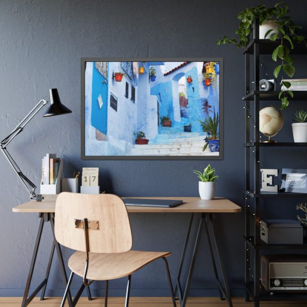 93855-410.jpg Blue Town Framed Poster