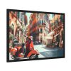 93855-413.jpg Red Vespa in Italy I Framed Poster