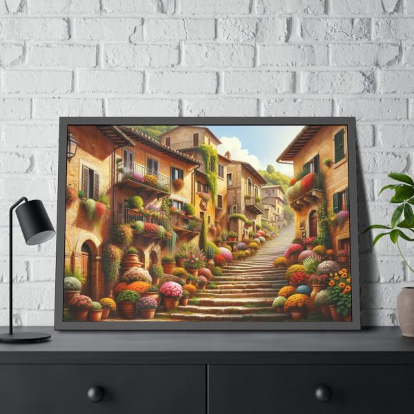 93855-419.jpg Italian Street Scene Framed Poster