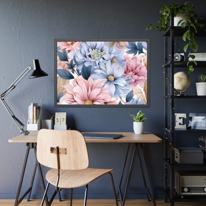 Vintage Seamless Floral Pattern Framed Poster - Image 7