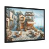 93855-437.jpg Small Italian Tavern With Blue Sea Framed Poster