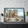 93855-439.jpg Small Italian Tavern With Blue Sea Framed Poster