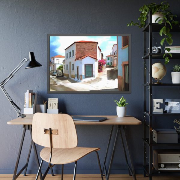 Village Lesbos Mytilene Greece Framed Poster