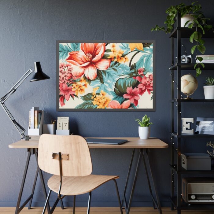 Large Flower Seamless Pattern Framed Poster - Image 7