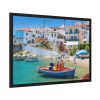 93855-461.jpg Greek Coastal Town Framed Poster