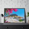 Lindos And Flowers Framed Poster
