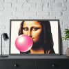 93855-475.jpg Mona Lisa With Bubblegum Framed Poster