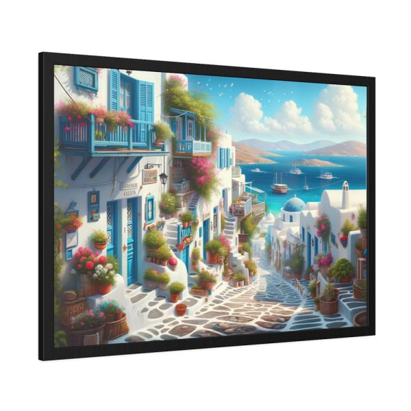 Scene of Greek Island Framed Poster