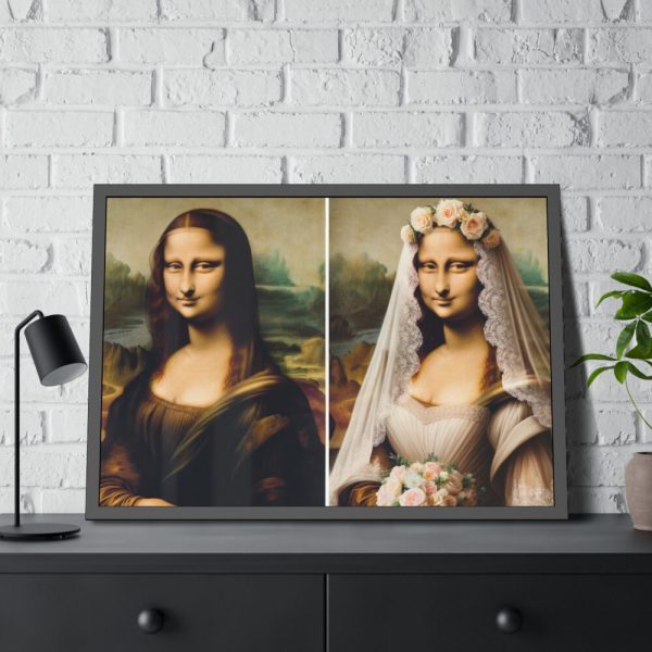 93855-511.jpg Mona Lisa Reimagined as a Bride Framed Poster