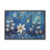 Blue Floral Seamless Pattern Framed Poster