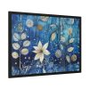 Blue Floral Seamless Pattern Framed Poster